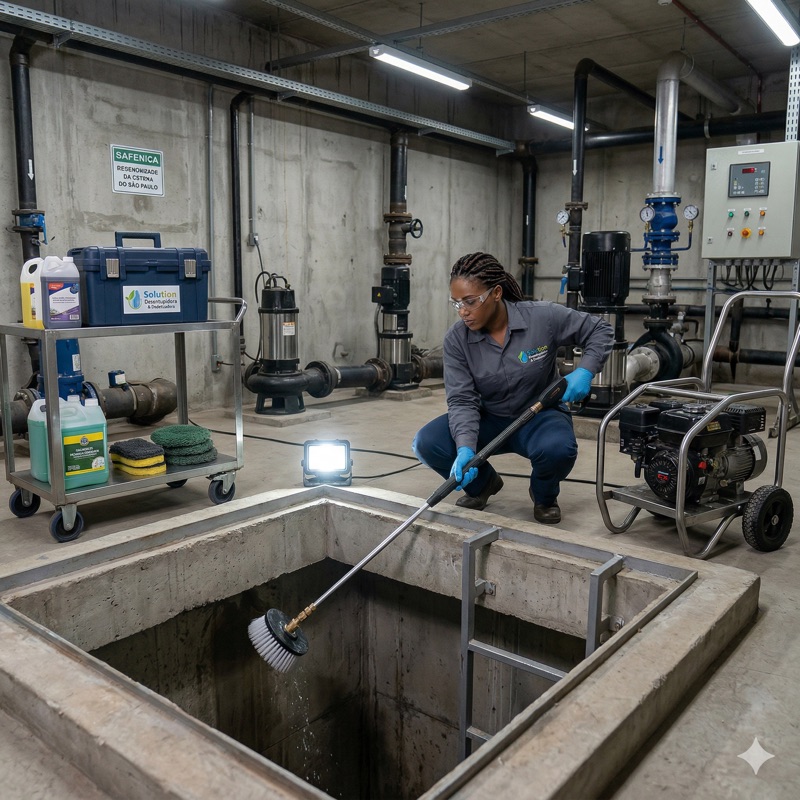 Limpeza de reservatório Solution Desentupidora